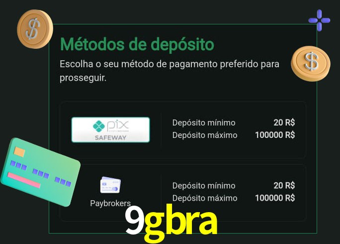 O cassino 9gbra oferece uma grande variedade de métodos de pagamento